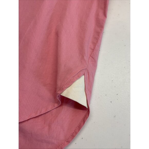 NEW Free People Button Down Lantern Sleeve Poplin Shirt Pink Oversized size‎ L - Picture 5 of 14